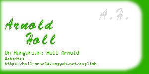 arnold holl business card